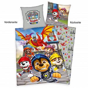 Постільна білизна Herding Paw Patrol, наволочка 80 x 80 см з двостороннім мотивом, підодіяльник 135 x 200 см, із застібкою на ґудзиках, 100% бавовна, різнокольорове synthetic.ua - Фото 1