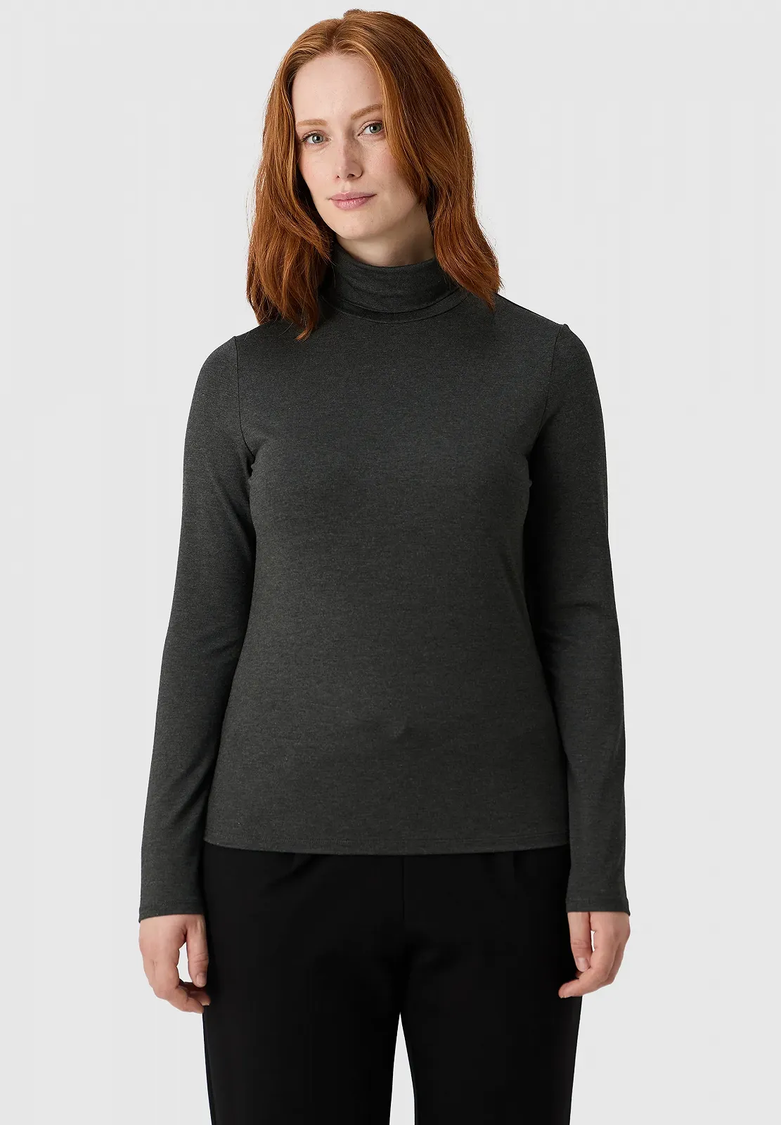 Женский топ Les с длинными рукавами / Тёмно-серый меланж / XS, фото №1 Женский топ Les с длинными рукавами / Тёмно-серый меланж / XS, фото №1