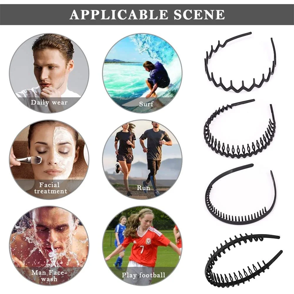 Обруч на голову Еластична для чоловіків 4 шт., фото №5