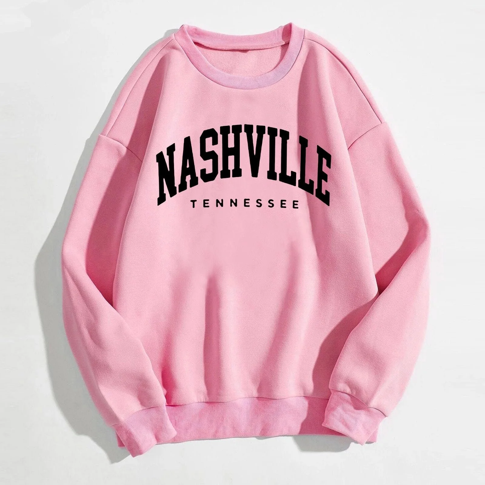 Женский Свитшот Модный 2025 Графический Мягкий круглый вырез Буквенная одежда Свободный крой Готический Осень, фото №4