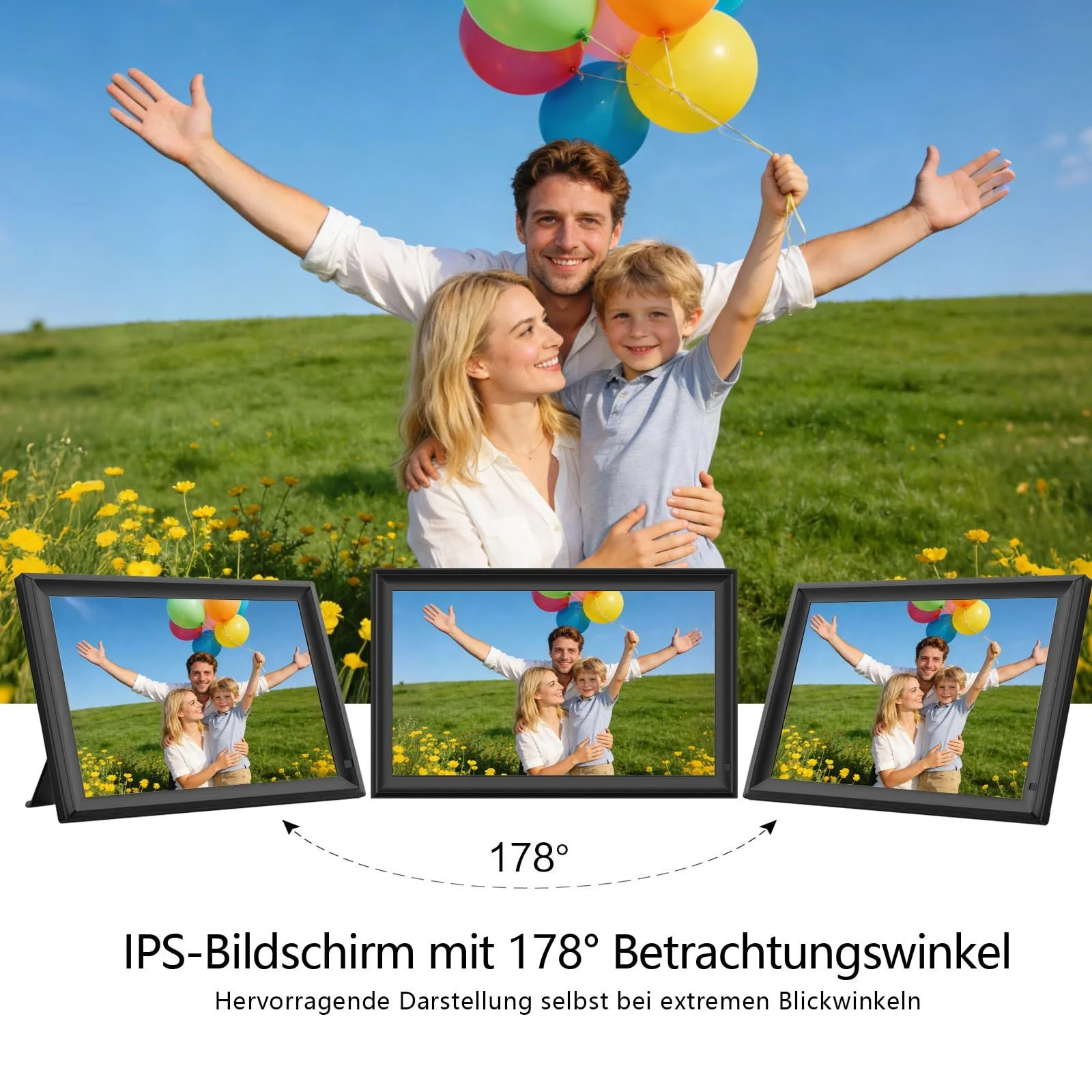 Цифровая фоторамка FRAMEO 15.6 Inch WiFi 1920 x 1080 FHD 32 GB IPS Touchscreen Auto Rotation, фото №8