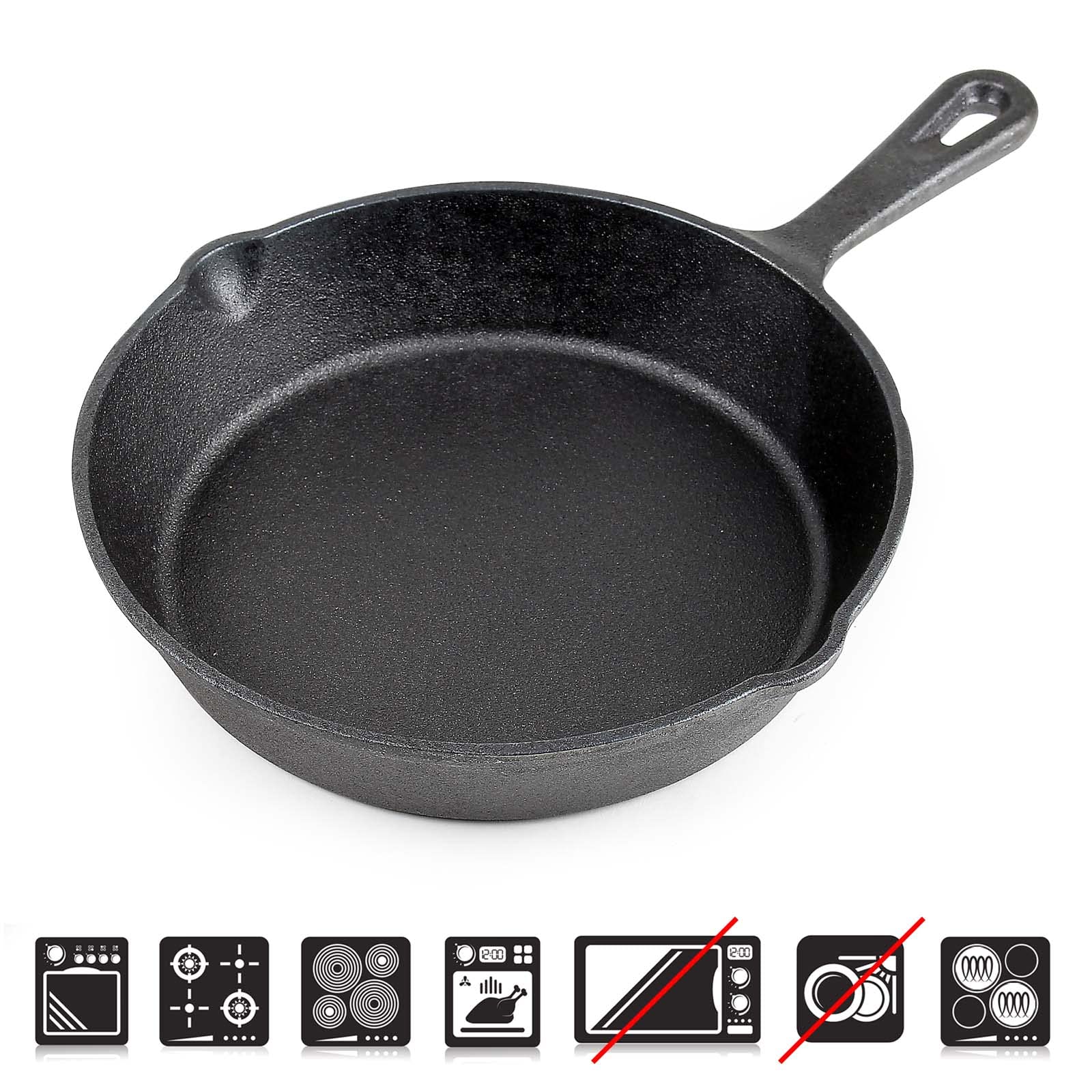 Сковорода Wiltec Чугунная с ручкой Диаметр 20 см Антипригарная, фото №3 Сковорода Wiltec Чугунная с ручкой Диаметр 20 см Антипригарная, фото №3