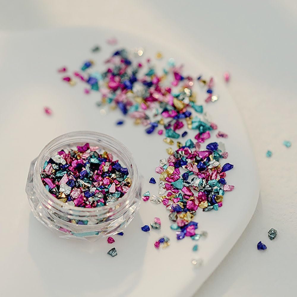 Нерегулярні Кольорові подрібнені камені для нігтів Міні 3D, фото №8