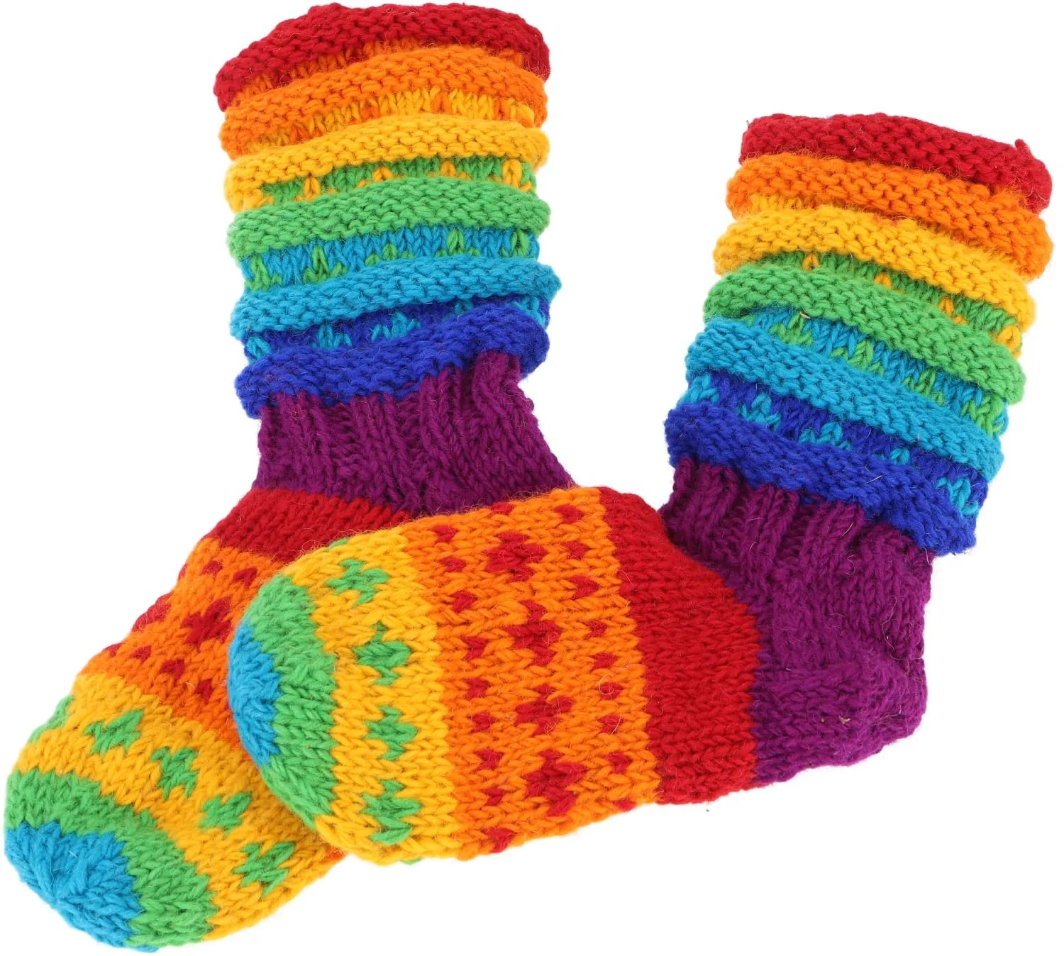 Шкарпетки Вовняні GURU SHOP В'язані вручну Райдуга, Розмір: L (41-43), фото №3 Шкарпетки Вовняні GURU SHOP В'язані вручну Райдуга, Розмір: L (41-43), фото №3