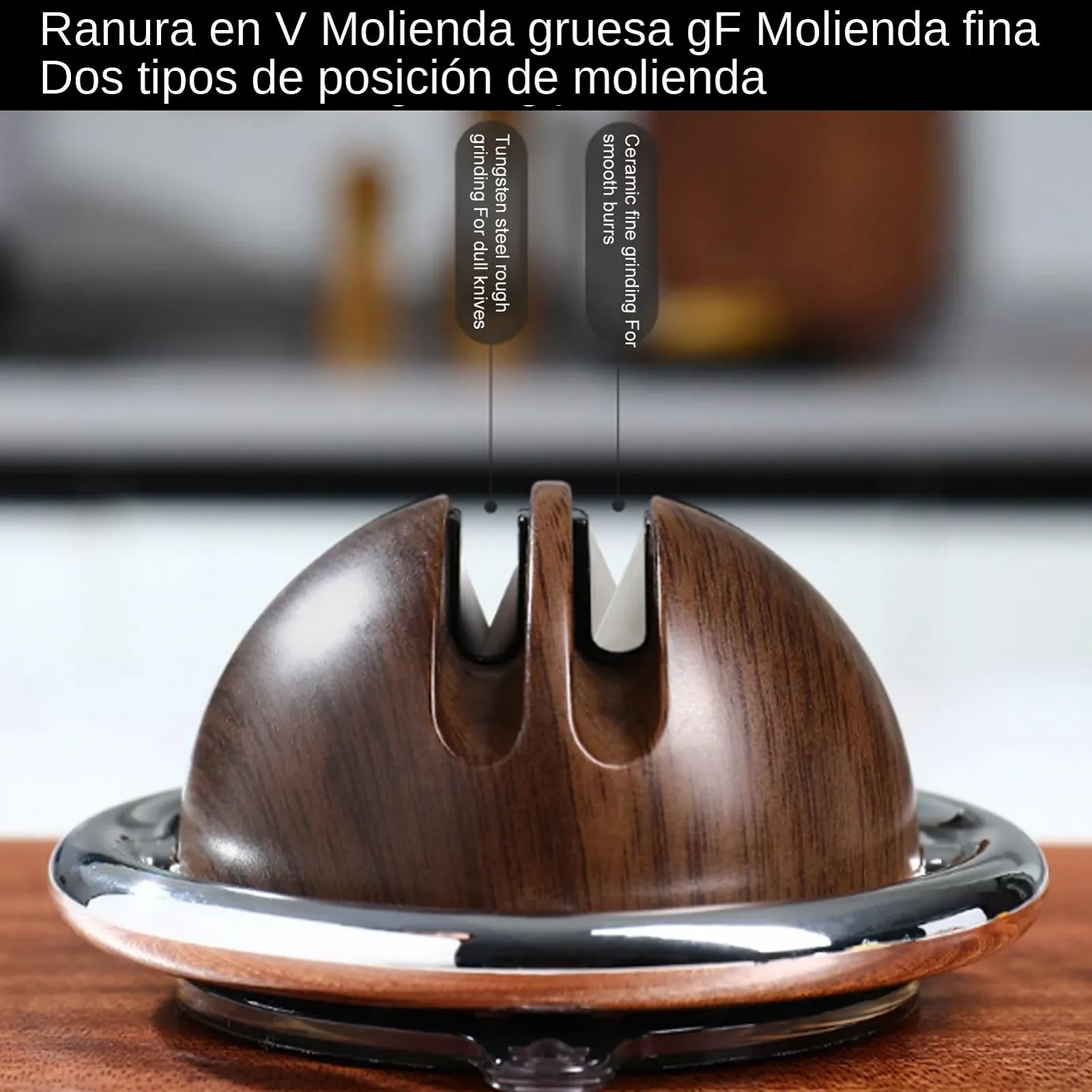 Точилка для ножів двостороння з інструментом для шліфування та ремонту кухонна, фото №7