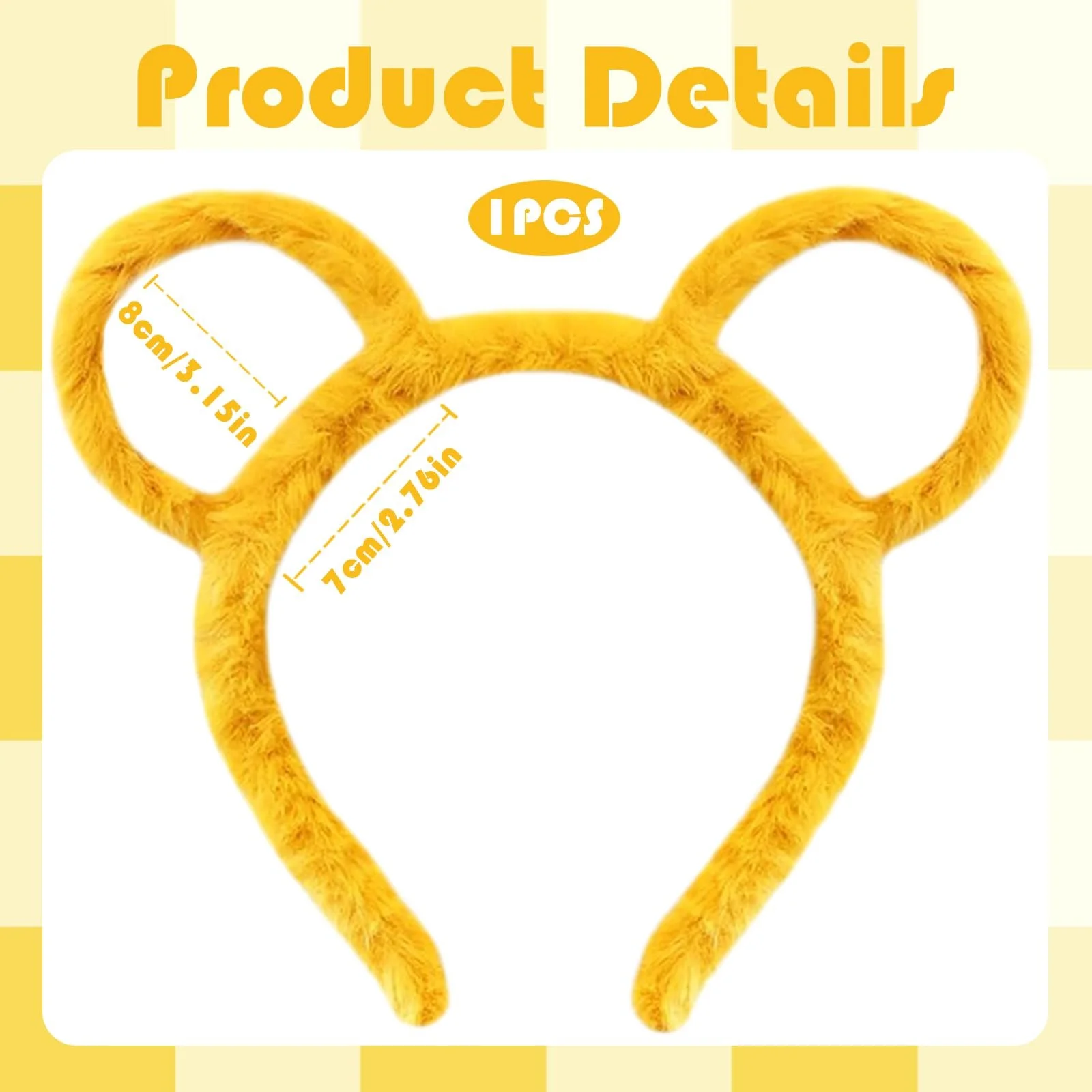 Обруч Медвежонка Ушки Желтый, фото №2