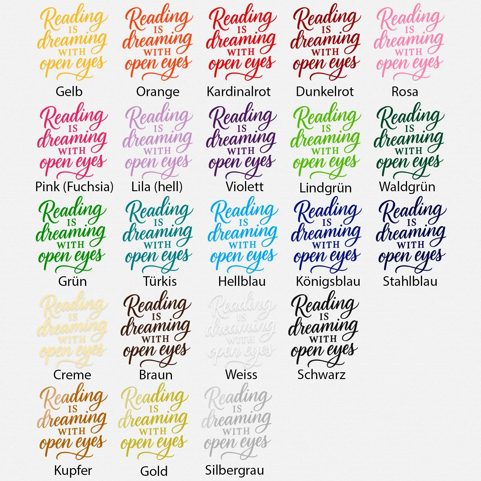 Наклейка на стіну Reading is dreaming with open eyes 30 см, фото №7 Наклейка на стіну Reading is dreaming with open eyes 30 см, фото №7