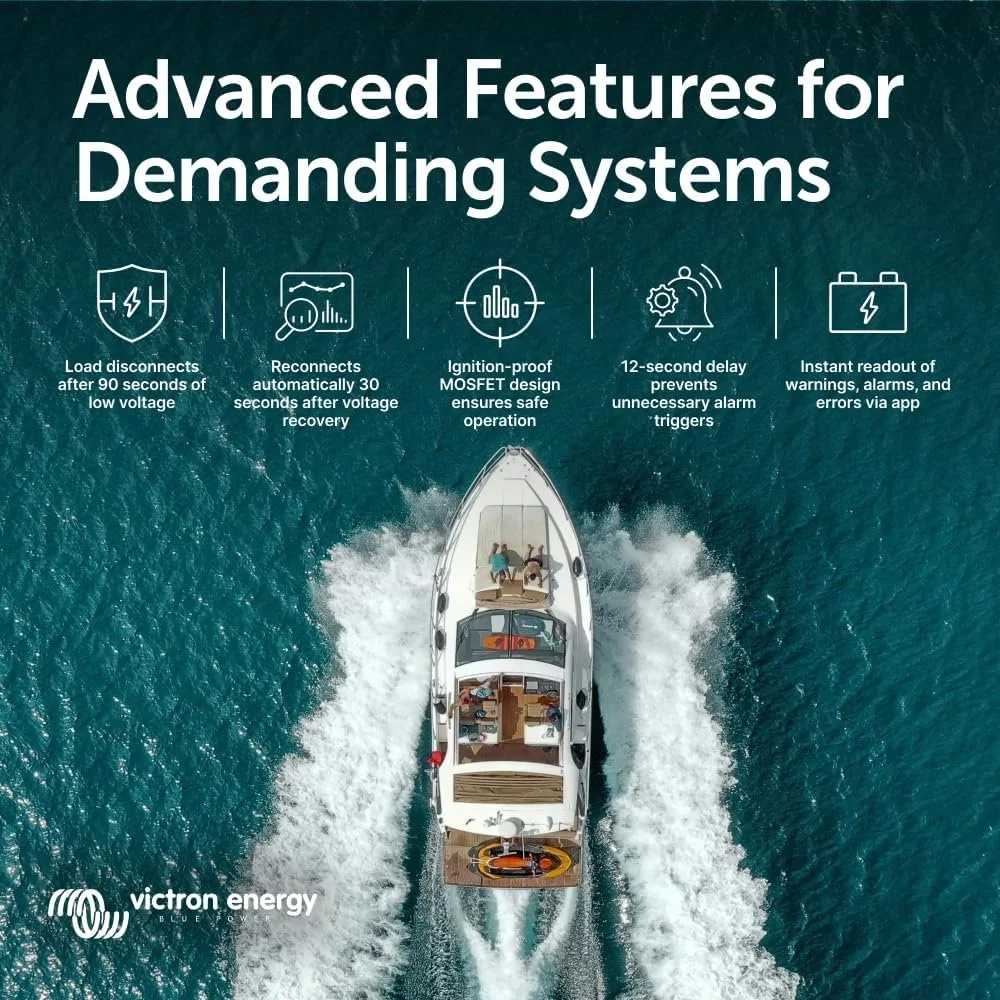 Реле відключення АКБ Victron Energy Smart Battery Protect / 48V / 100A /Програмоване / Блакитне, фото №5 Реле відключення АКБ Victron Energy Smart Battery Protect / 48V / 100A /Програмоване / Блакитне, фото №5