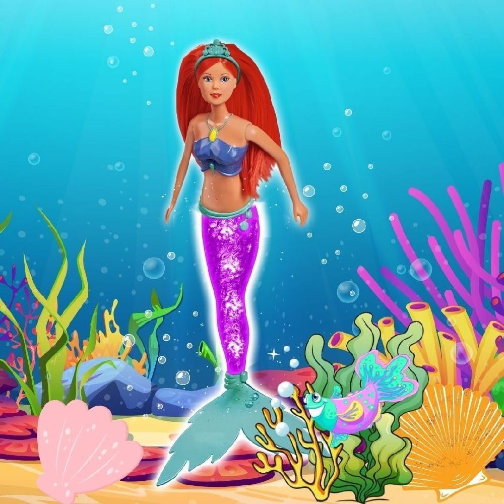Лялька Steffi Love Sparkle Mermaid 39 см блискуча русалка з яскравою райдужною зміною кольору, фото №2