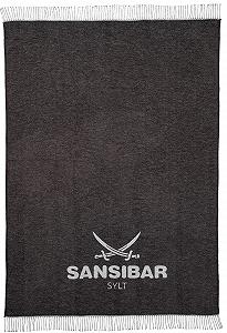 Плед Sansibar Jacquard Scotch з бахромою 150 x 200 см Сіро-білий - Фото 1