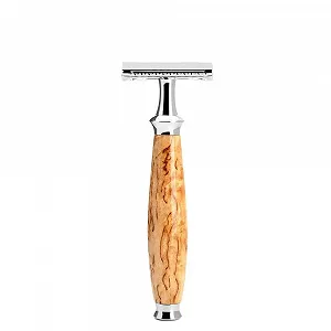 Набор для бритья MÜHLE Purist Silvertip Fibre Т-образная бритва Karelian Burl Birch synthetic.ua - Фото 1