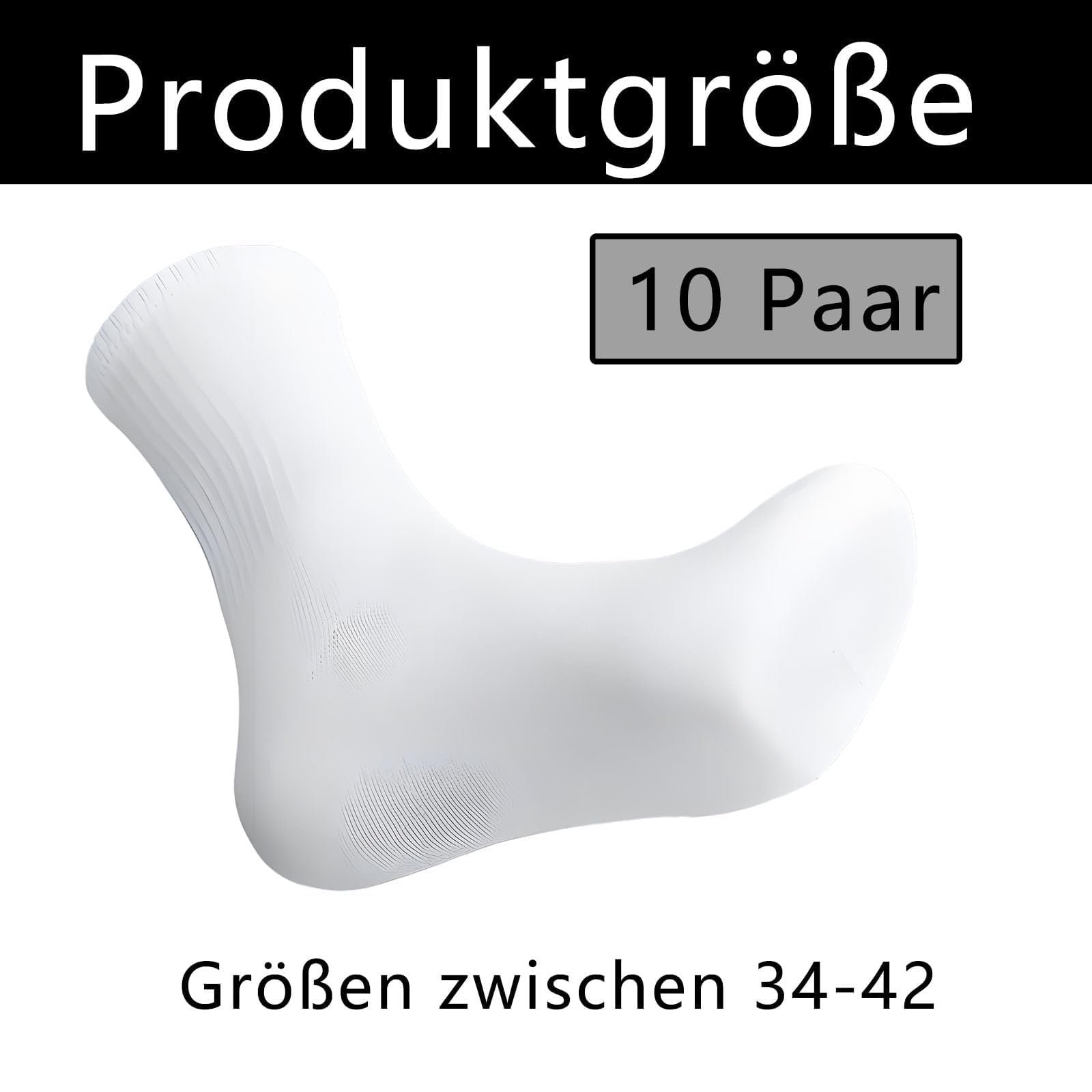 Носки теннисные Белые 10 пар Женские 39-42 Спортивные носки Дышащие Хлопковые носки Унисекс, фото №2