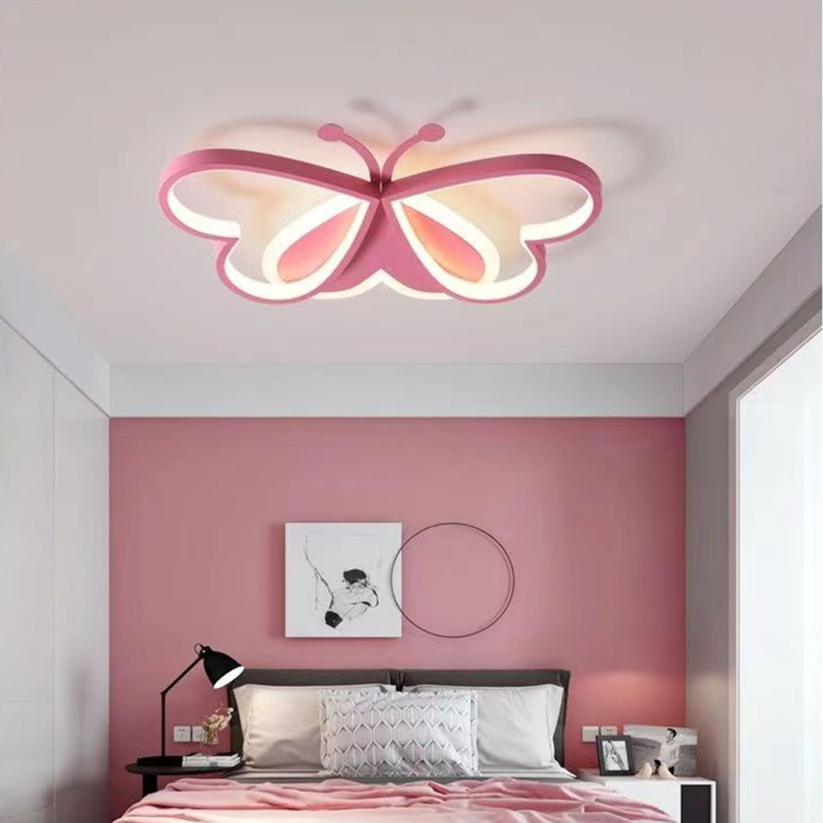 Светильник потолочный Butterfly 50 см LED 72 Вт розовый, фото №5