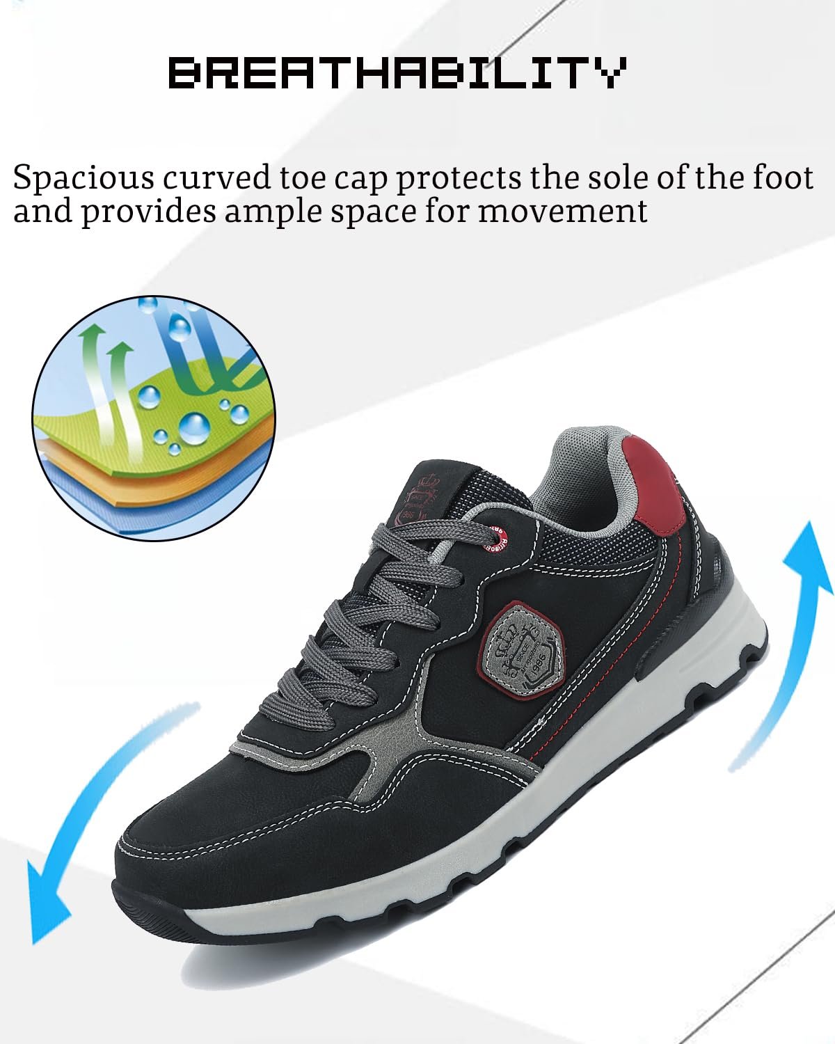 Кроссовки ARRIGO BELLO Мужские кроссовки Повседневные Рабочие кроссовки Легкие кроссовки для ходьбы Размер 41-46, фото №4