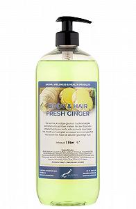 Гель для душу та шампунь 2 в 1 Fresh Ginger 1 л з помпою Прозорий - Фото 1