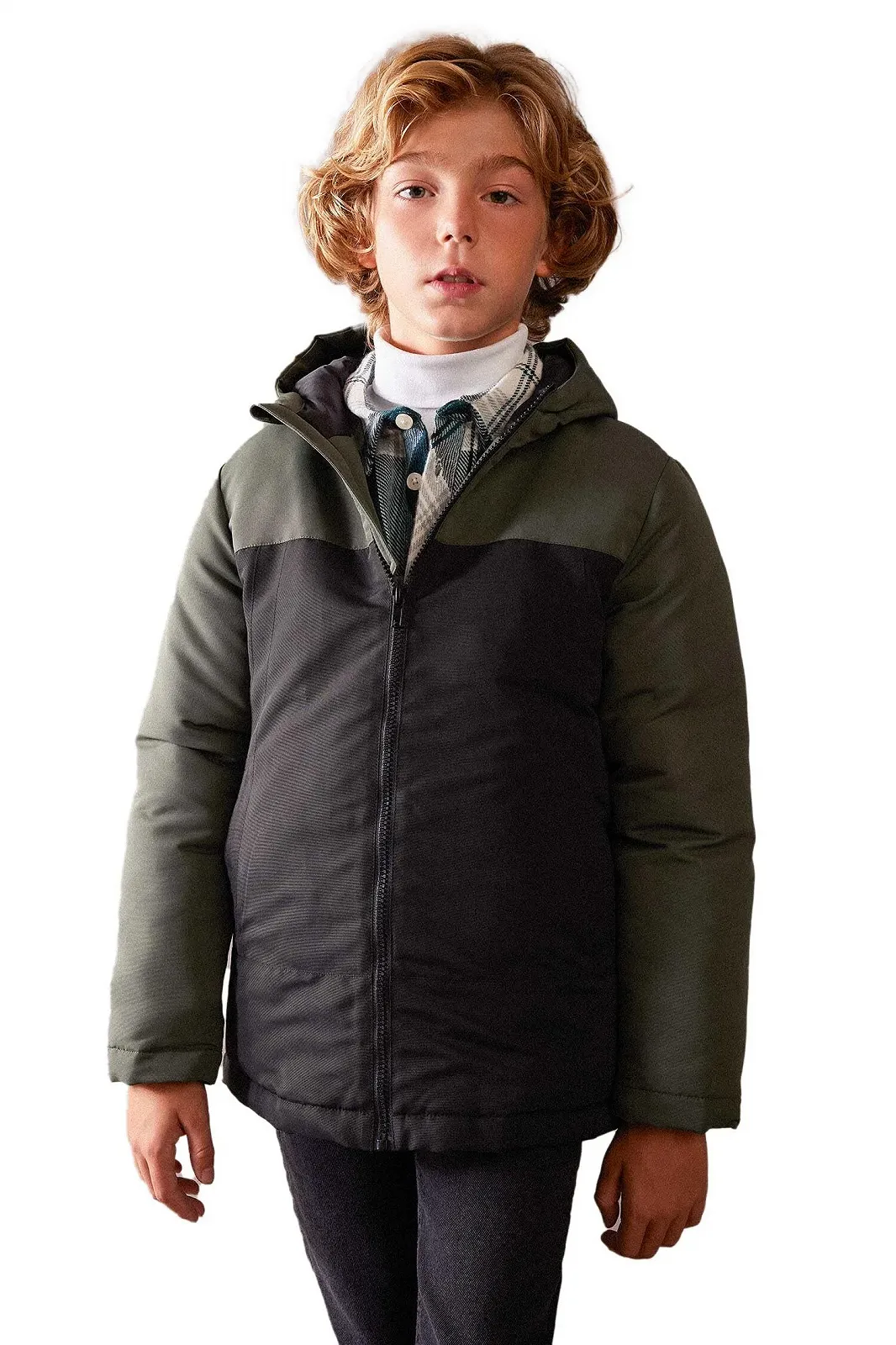 Зимняя куртка DeFacto для мальчиков, стандартный крой, с капюшоном, фото №1