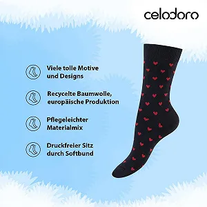 Носки Celodoro Женские узорчатые (10 ПАР) Милые носки-следки из переработанного хлопкового волокна synthetic.ua - Фото 1