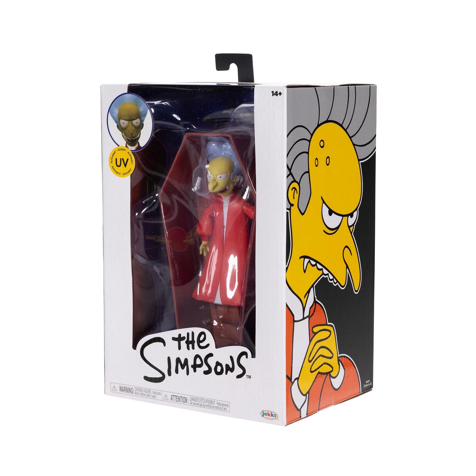Фігурка The Simpsons Count Burns, 12.7 см, колекційна, зі шкірою, що реагує на УФ-випромінювання, інтерактивна труна з функцією Jump Scare, рухома, фото №7