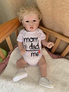 Кукла iCradle Reborn 22 Inch Twins Babies Smile Realistic Reborn Baby Dolls Soft Silicone Vinyl Toddler Magnetic Mouth Open Mouth (девочка) - Фото 1