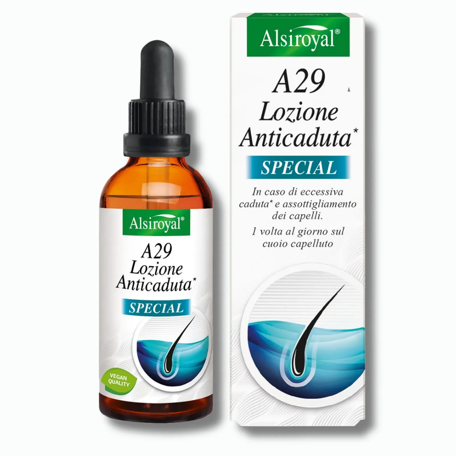 Лосьон для волос от выпадения волос для мужчин и женщин Укрепляющее стимулирующее средство для профессионального восстановления с шлемником байкальским, соевыми бобами и пшеницей A29 50 мл, фото №1