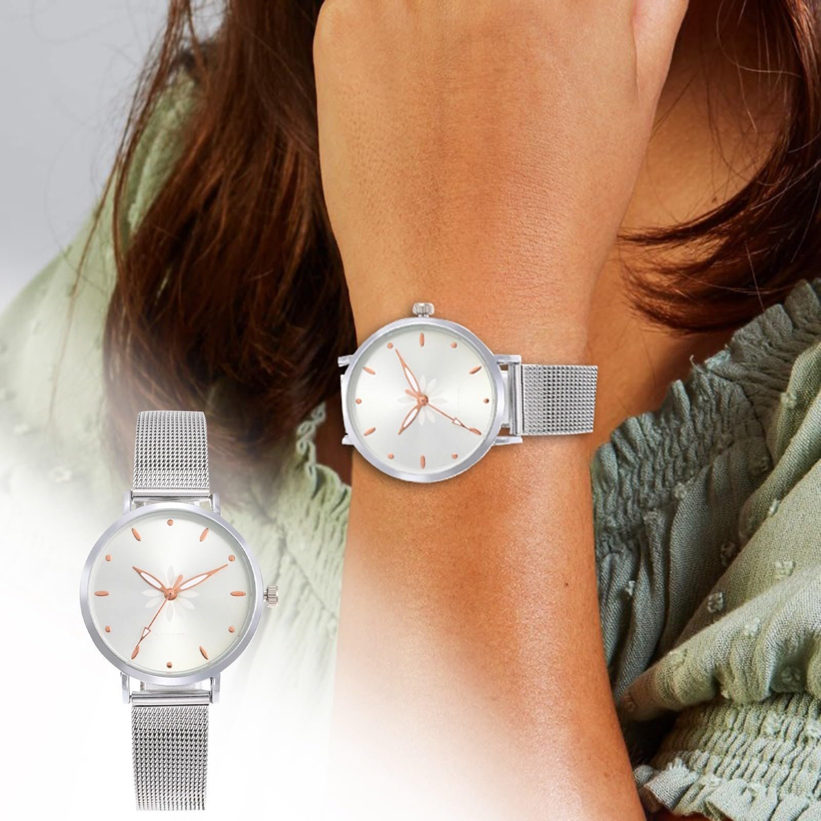 Мужские часы Generisch аналоговые кварцевые летние браслет Женские хрустальные часы набор браслетов, фото №3