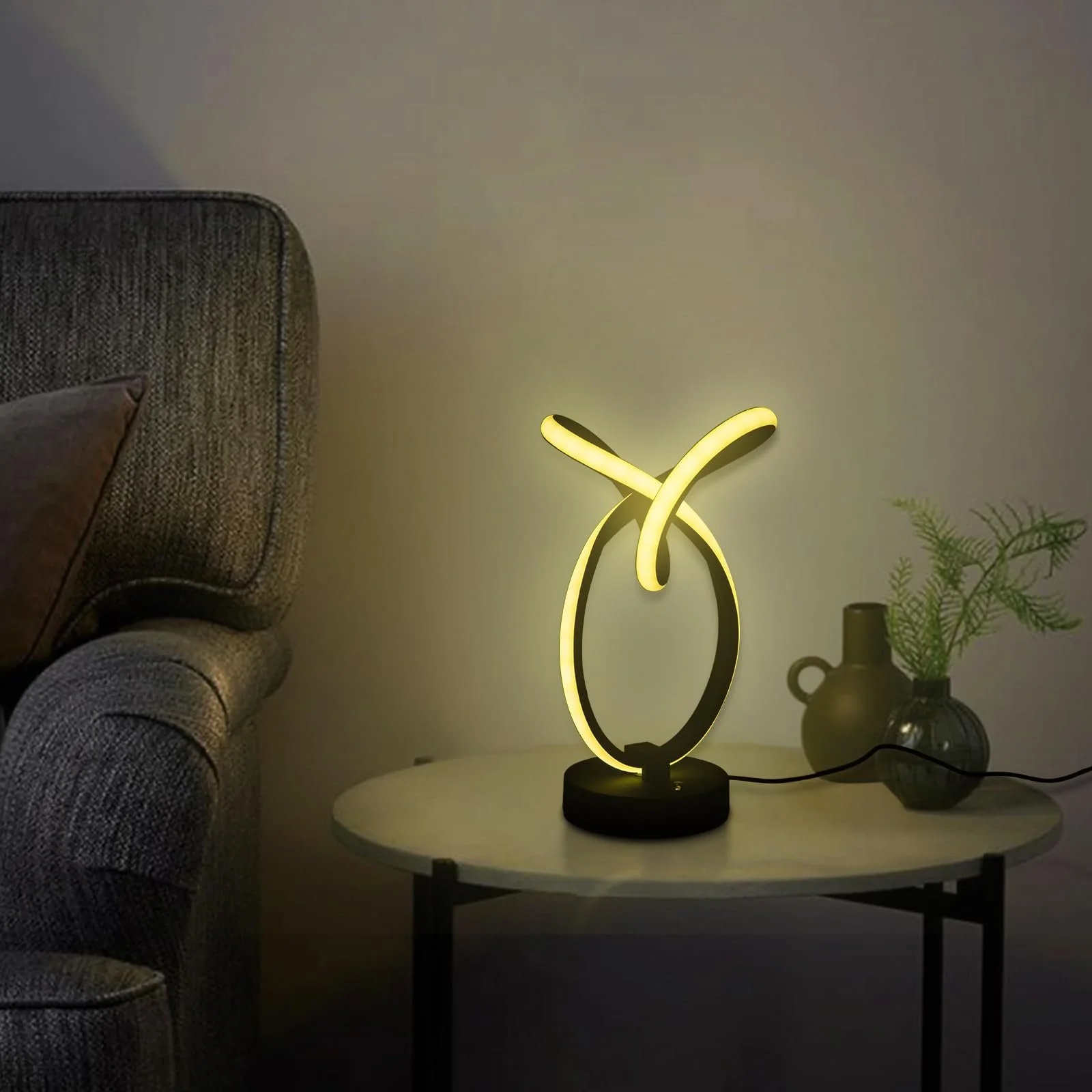 Настольная лампа Modern Spiral LED Touch Dimmable Спиральная, фото №4