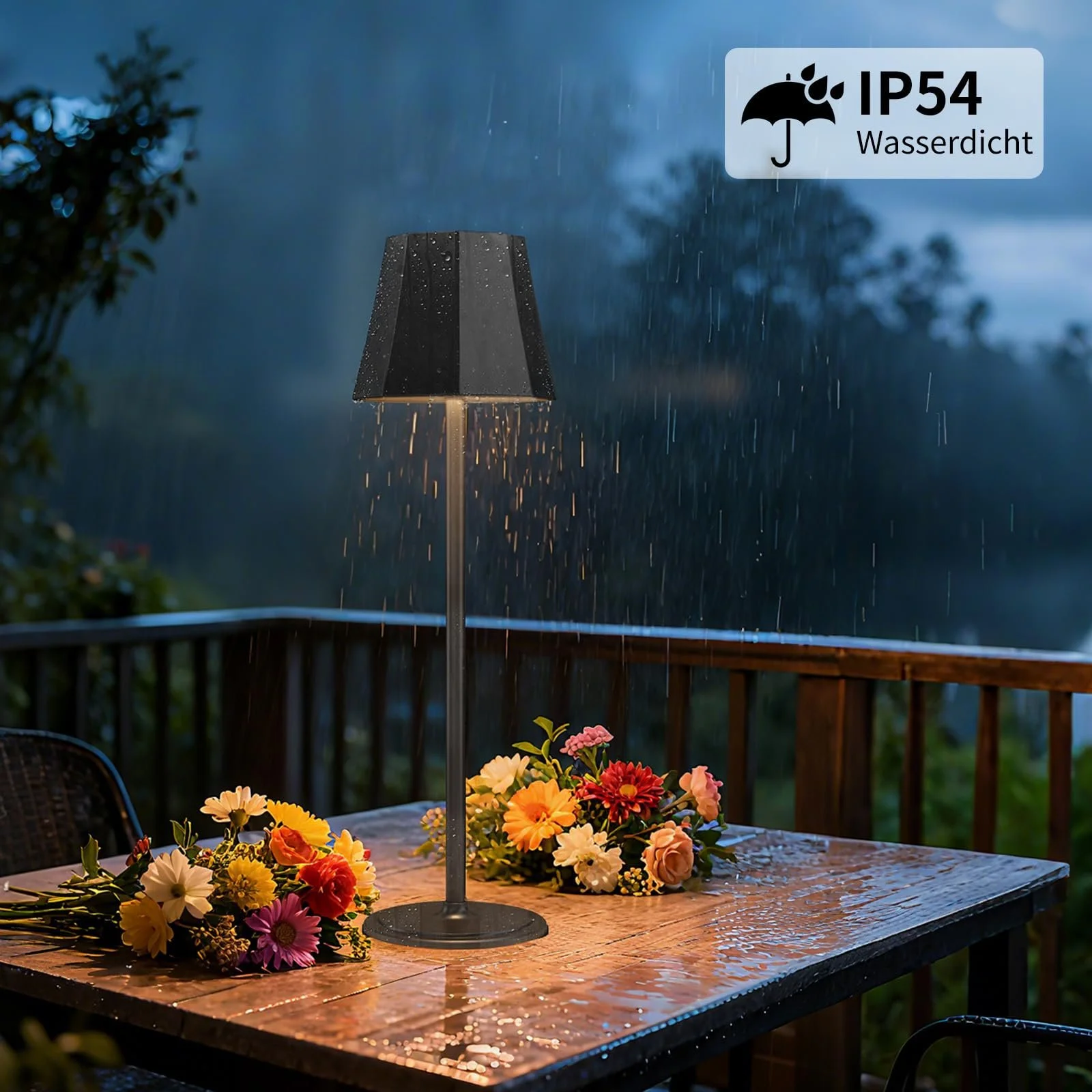 Настільна лампа Suright Wireless 3 Colour Modes + RGB акумуляторна IP54 Black, фото №5