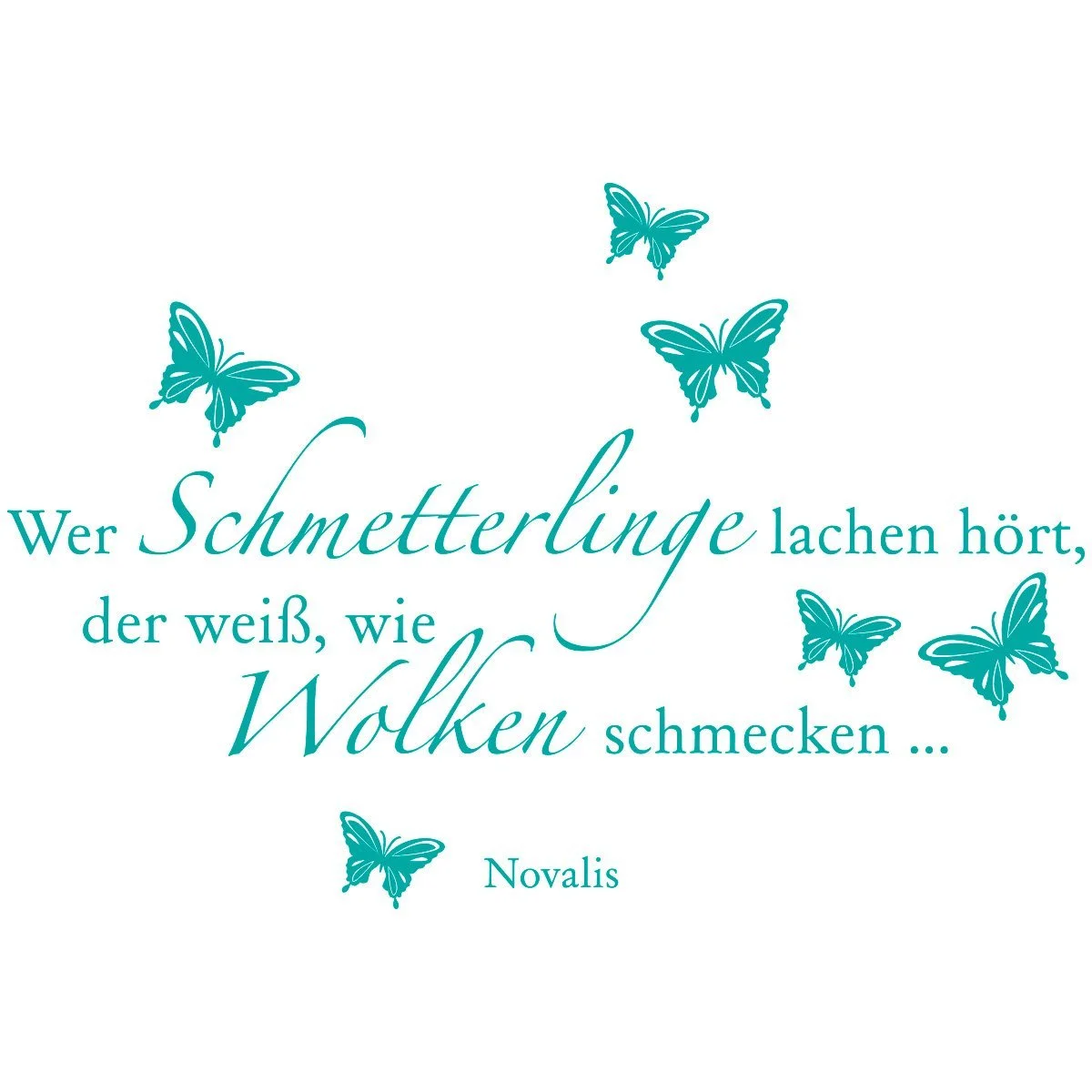 Наклейка на стену Wandkings Wer Schmetterlinge lachen hört... 75 x 20 см, фото №3