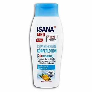Лосьон для тела ISANA Med Восстанавливающий с экстрактом календулы для чувствительной кожи - Фото 1