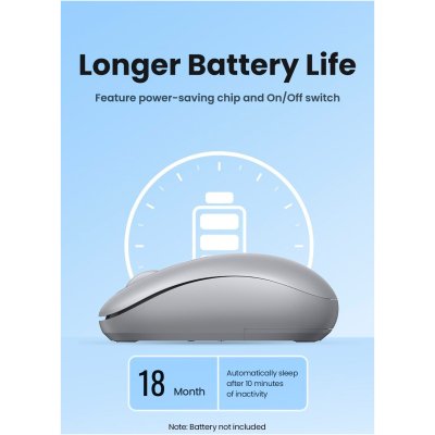 Мышка Ugreen MU105 Wireless Gray (90669), фото №12 Мышка Ugreen MU105 Wireless Gray (90669), фото №12