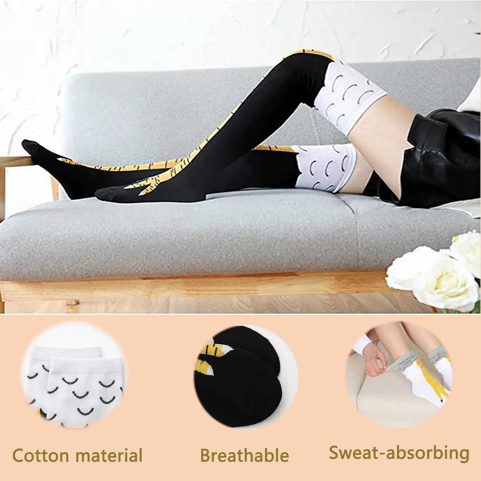 Шкарпетки з курячими лапками 2 пари, фото №5