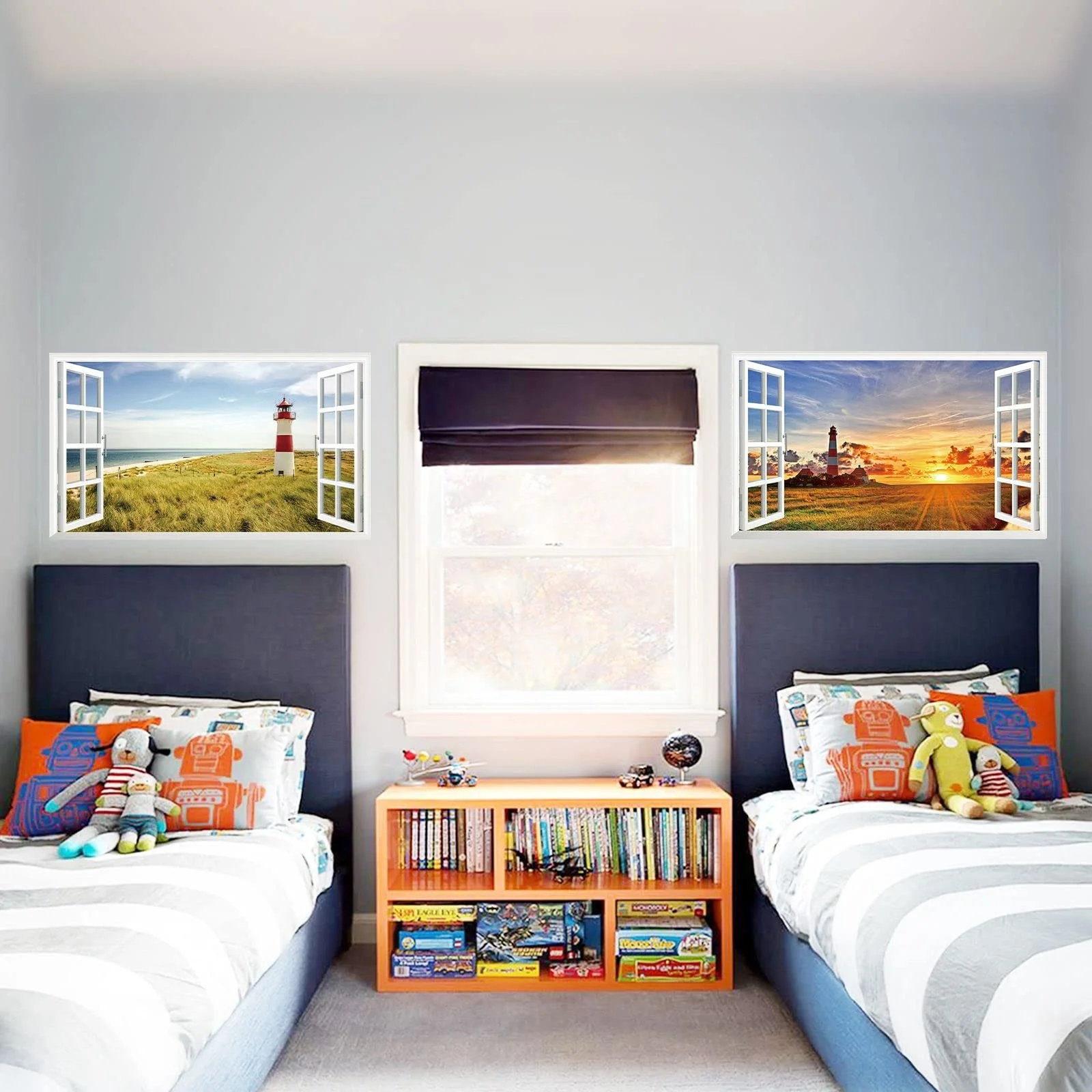 Наклейка на стіну View Lighthouse White Sea 3D XXL v02 1000 x 600 мм 2 шт., фото №6 Наклейка на стіну View Lighthouse White Sea 3D XXL v02 1000 x 600 мм 2 шт., фото №6