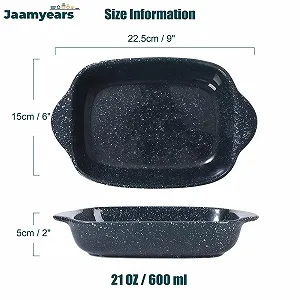 Форма для запікання прямокутна 600 мл керамічна для лазаньї synthetic.ua - Фото 1