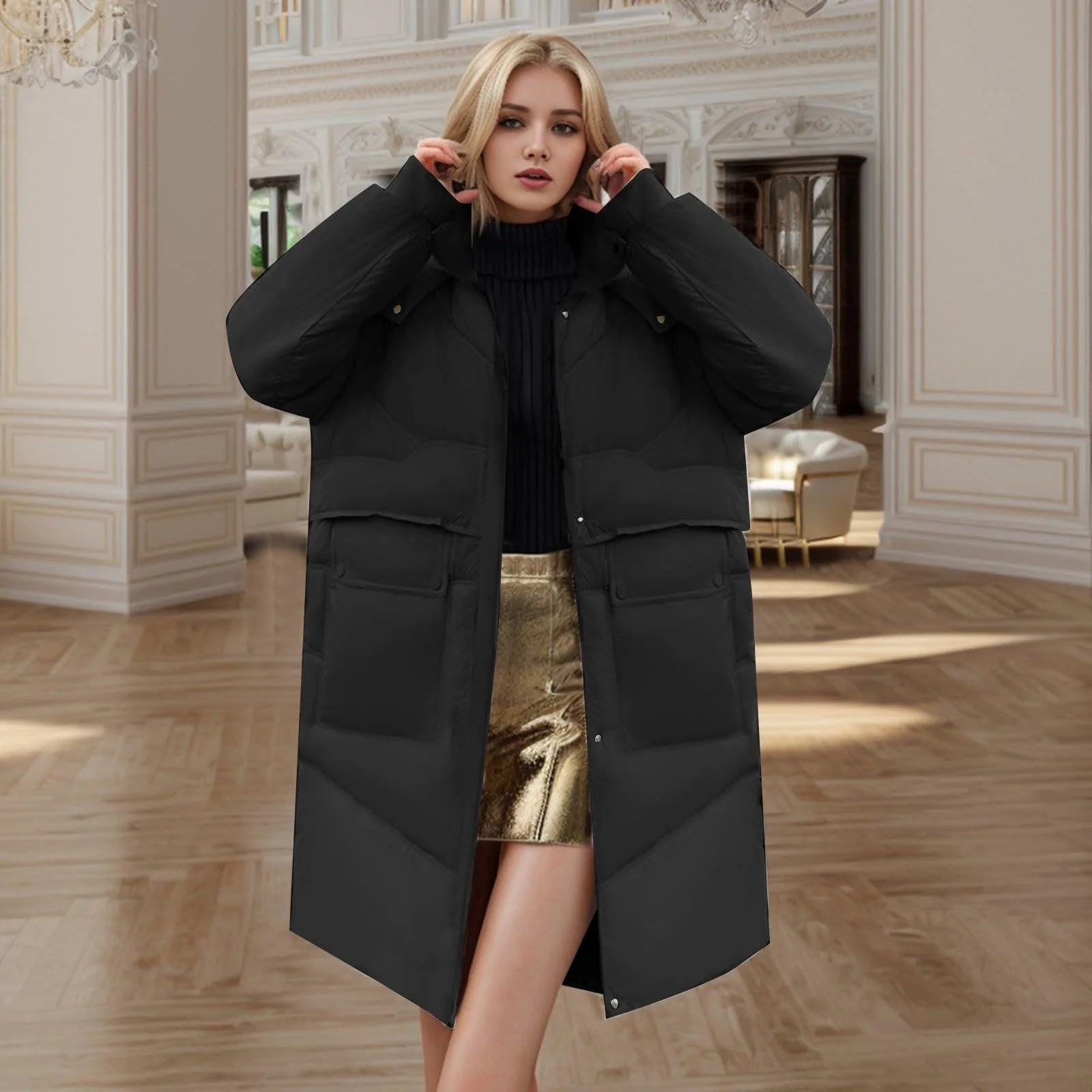 Пуховик Женская Куртка Длинная, фото №2 Пуховик Женская Куртка Длинная, фото №2