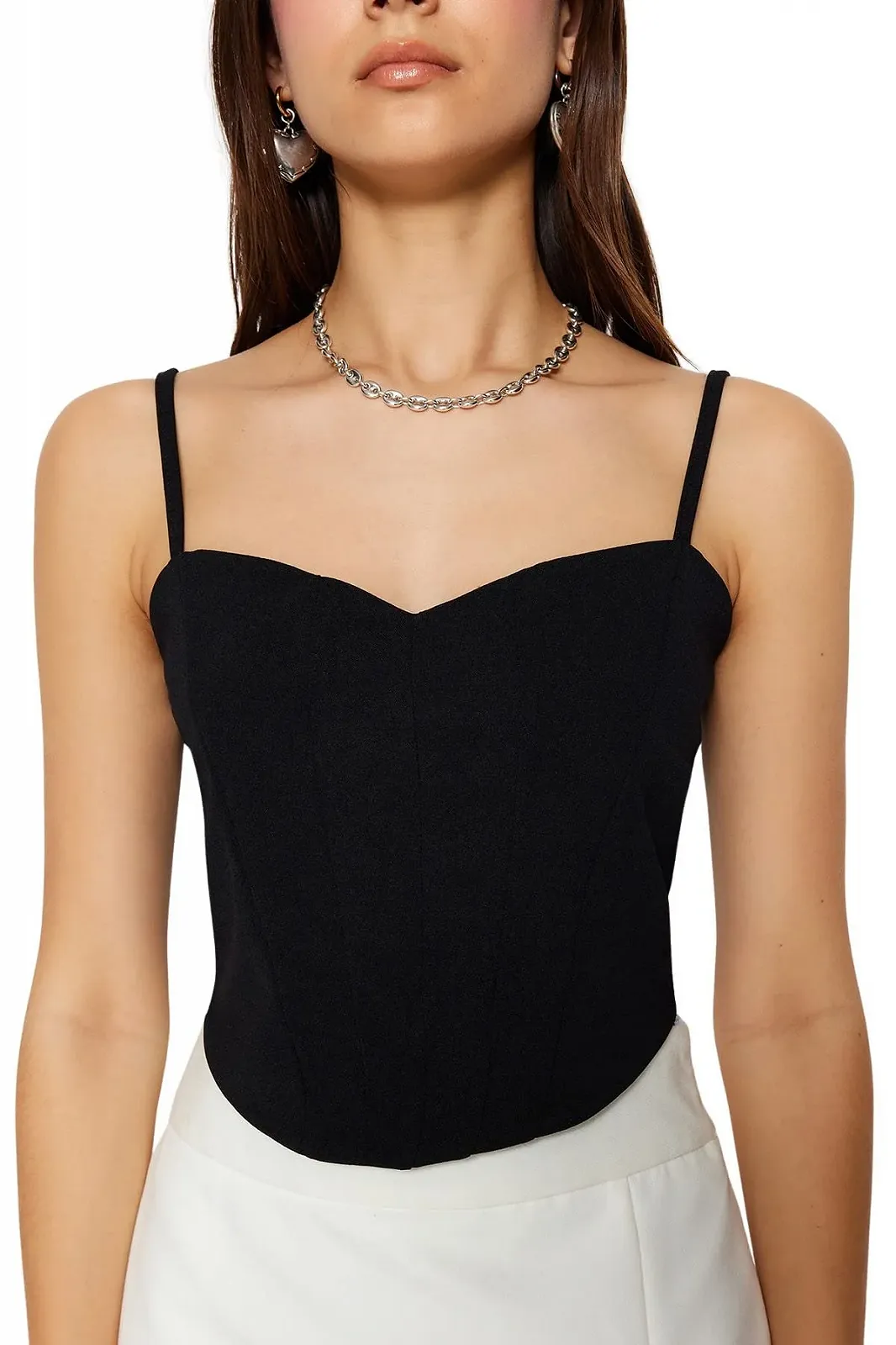 Бюстгальтер-бюстье Trendyol Slim Fit Basic Sweetheart трикотажный, фото №4 Бюстгальтер-бюстье Trendyol Slim Fit Basic Sweetheart трикотажный, фото №4