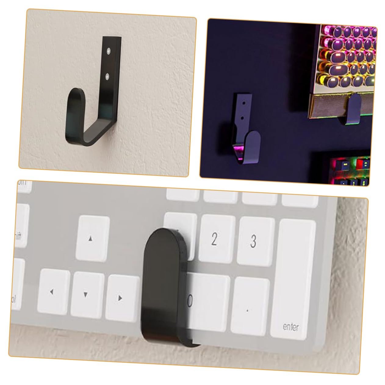 Настенное крепление для клавиатуры NUOBESTY, 4 шт., черный, фото №8