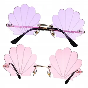 Сонцезахисні окуляри Holibanna PC Без оправи Візерунок мушлі Різні кольори - Фото 1