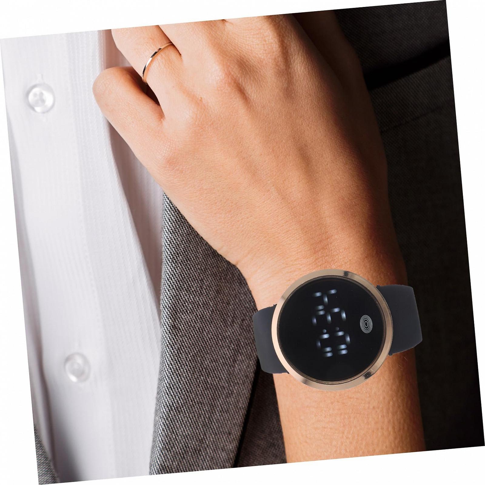 LED Часы Healvian с сенсорным экраном для мужчин и женщин Цифровые часы с ПУ кожаным ремешком Электронные часы, фото №6 LED Часы Healvian с сенсорным экраном для мужчин и женщин Цифровые часы с ПУ кожаным ремешком Электронные часы, фото №6