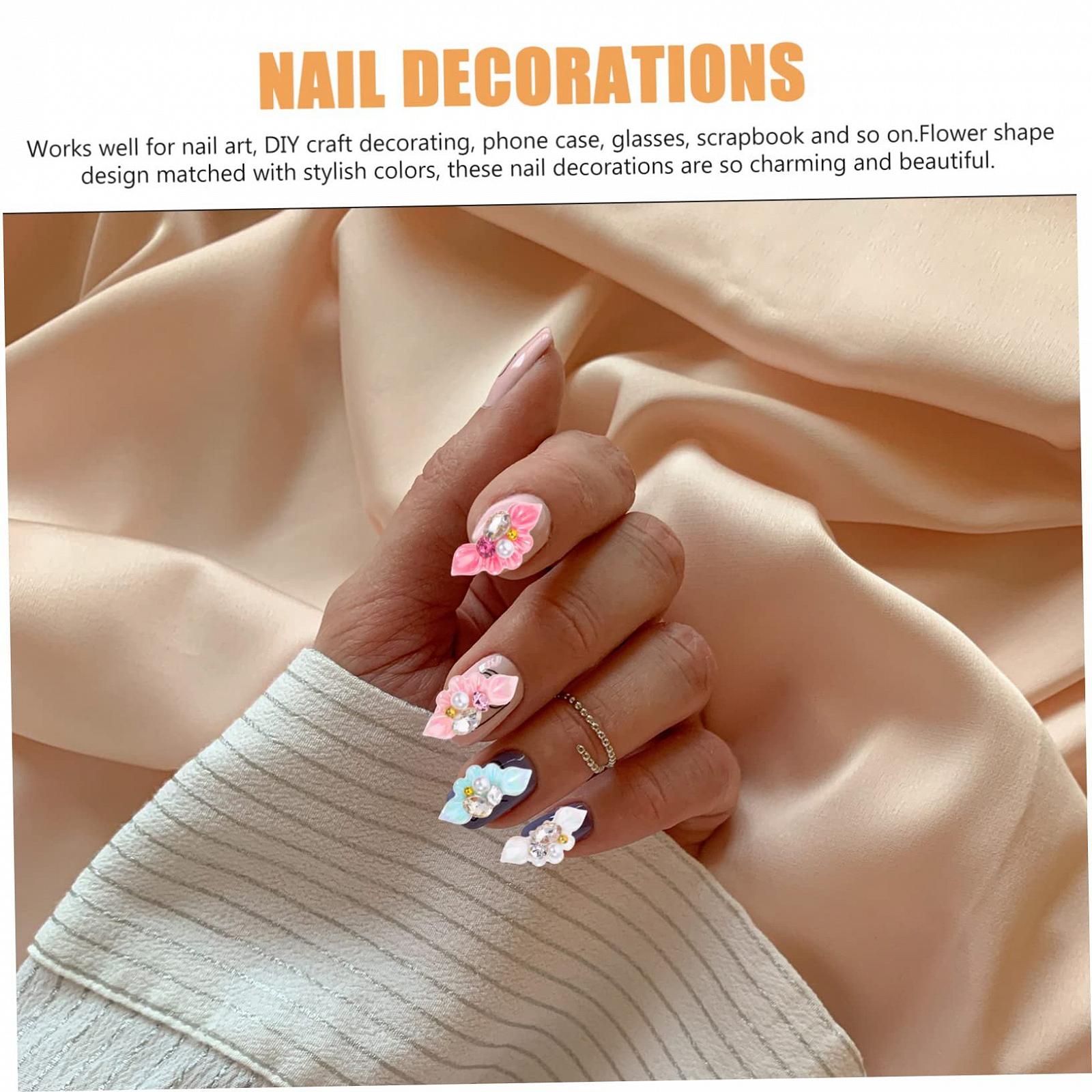 Подвески для ногтей Beavorty 20 шт., стразы для ногтей, цветы для ногтей, украшения для ногтей, DIY аксессуары для ногтей, подвески для ногтей для акриловых ногтей, украшения для ногтей, фото №7