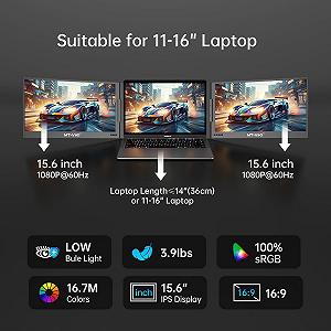 Монітор портативний 15.6" MT-VIKI Z80A Full HD IPS 60 Гц synthetic.ua - Фото 1