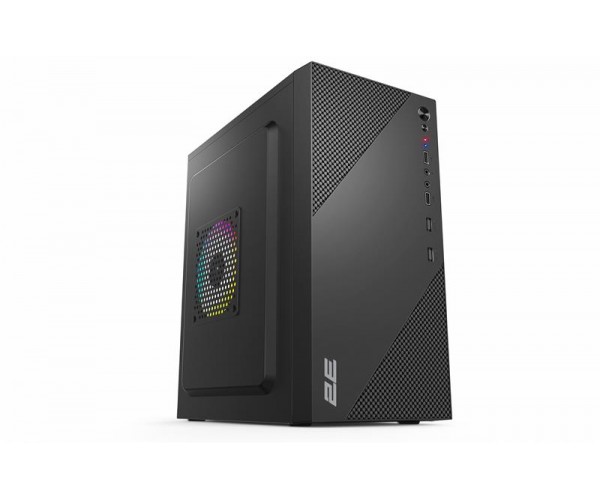 2E Корпус TeamX TMX04 з БЖ ATX400W 2xUSB2.0, 1x80мм VGA 220мм mATX чорний, фото №1