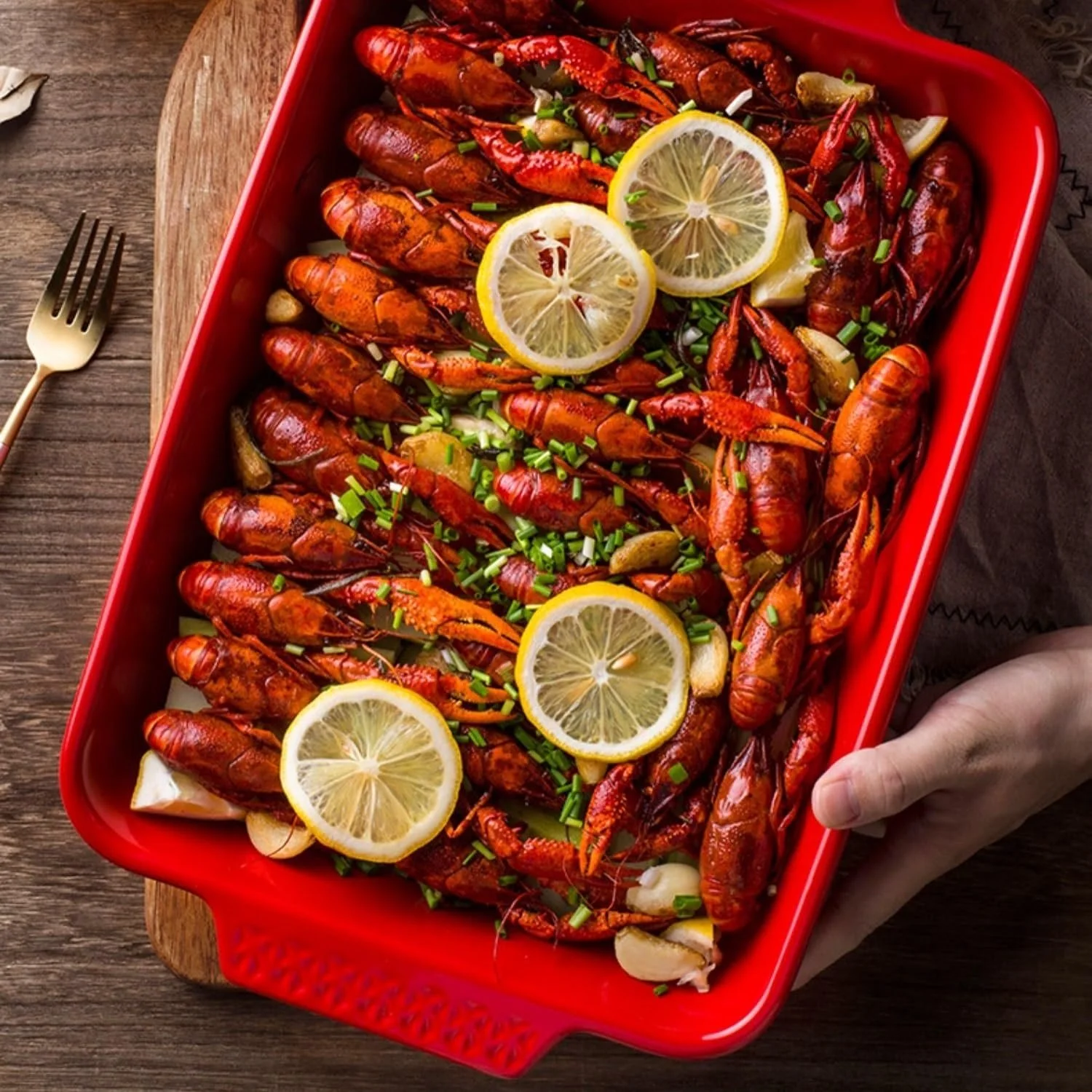 Форма для запекания прямоугольная с двойными ручками 3800 мл керамическая, фото №4