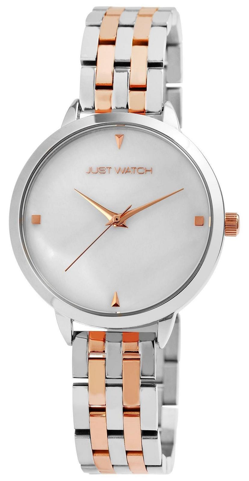 Жіночий годинник Just Watch, нержавіюча сталь, браслет, перламутровий циферблат, 20.5 см, діаметр 36 мм, фото №1 Жіночий годинник Just Watch, нержавіюча сталь, браслет, перламутровий циферблат, 20.5 см, діаметр 36 мм, фото №1