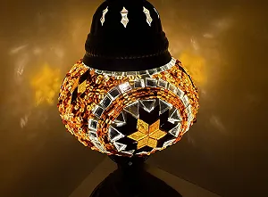 Настільна лампа M Мозаїчна Східна Золотиста synthetic.ua - Фото 1