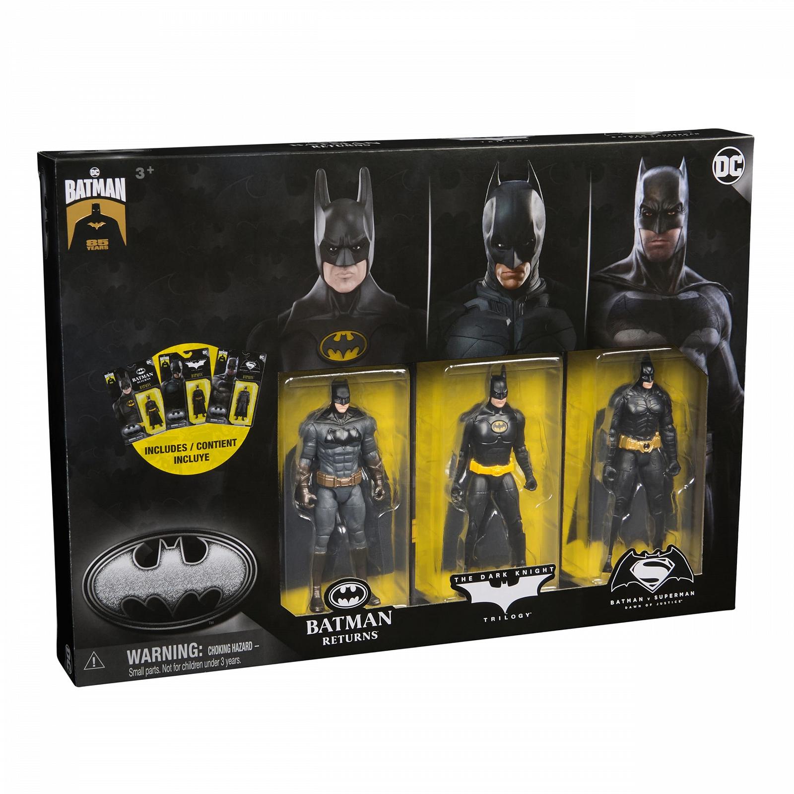 Фігурки Бетмена DC Comics Ultimate, набір з 3 штук (10 см) з фільмів Бетмен повертається, Темний лицар і Бетмен проти Супермена, фото №9