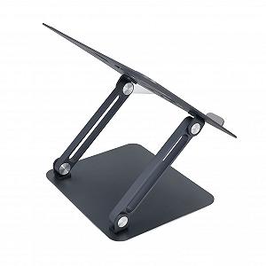 Подставка для ноутбука, алюминиевый сплав, регулируемая по высоте, складная, от 15,9 до 17 дюймов, эргономичная подставка для стола, рассеивание тепла, идеально подходит для ноутбука, блокнота и планшета synthetic.ua - Фото 1