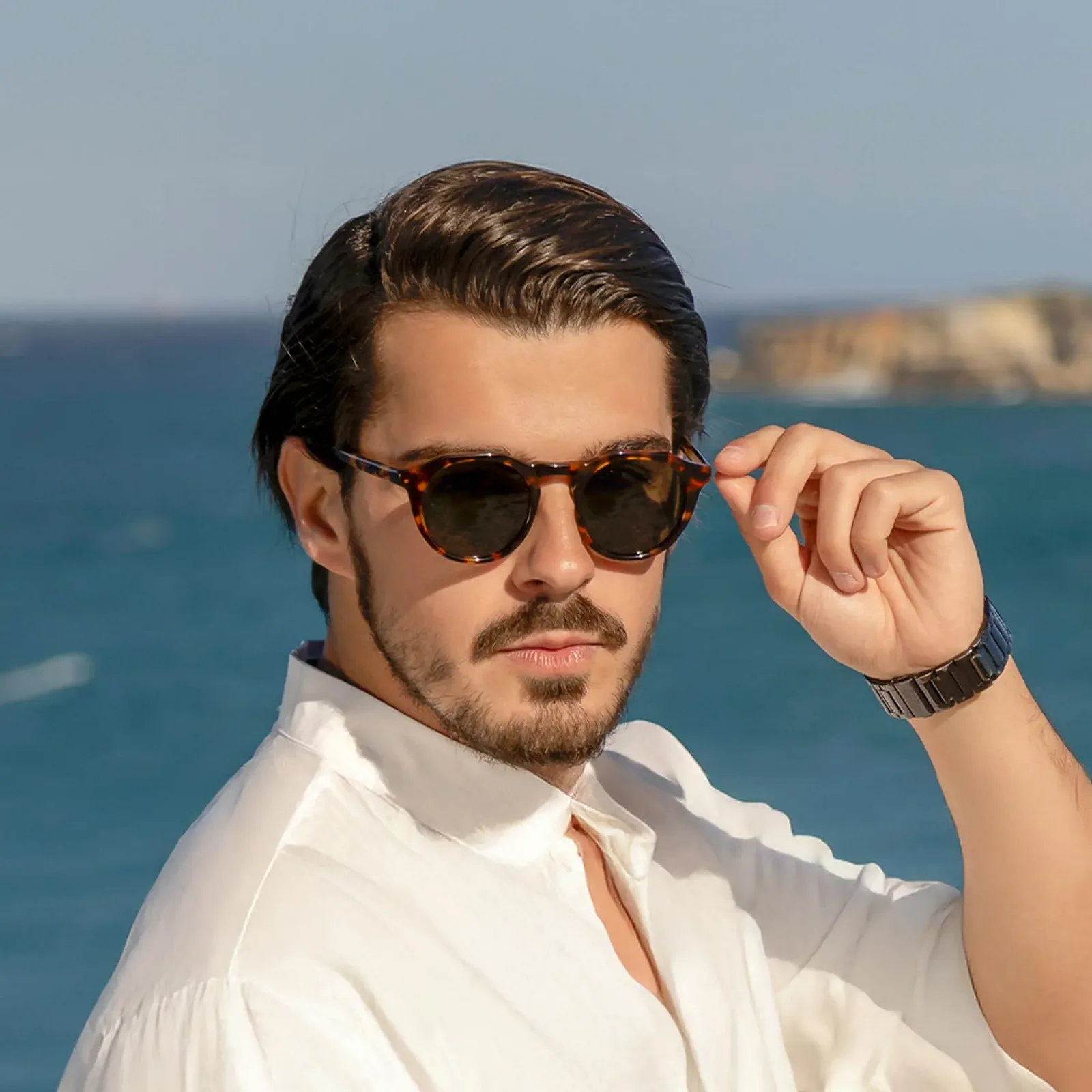 Вінтажні круглі поляризовані сонцезахисні окуляри ZENOTTIC для чоловіків та жінок UV400, фото №2