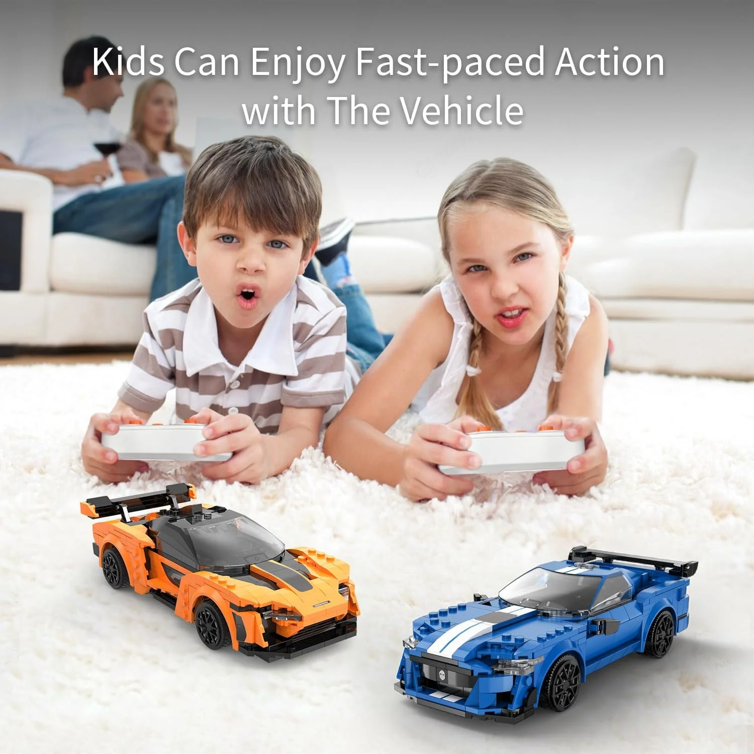 Автомобіль на дистанційному керуванні CaDA Clamping Blocks Dual Control Blaze C51075W RC Set, фото №3