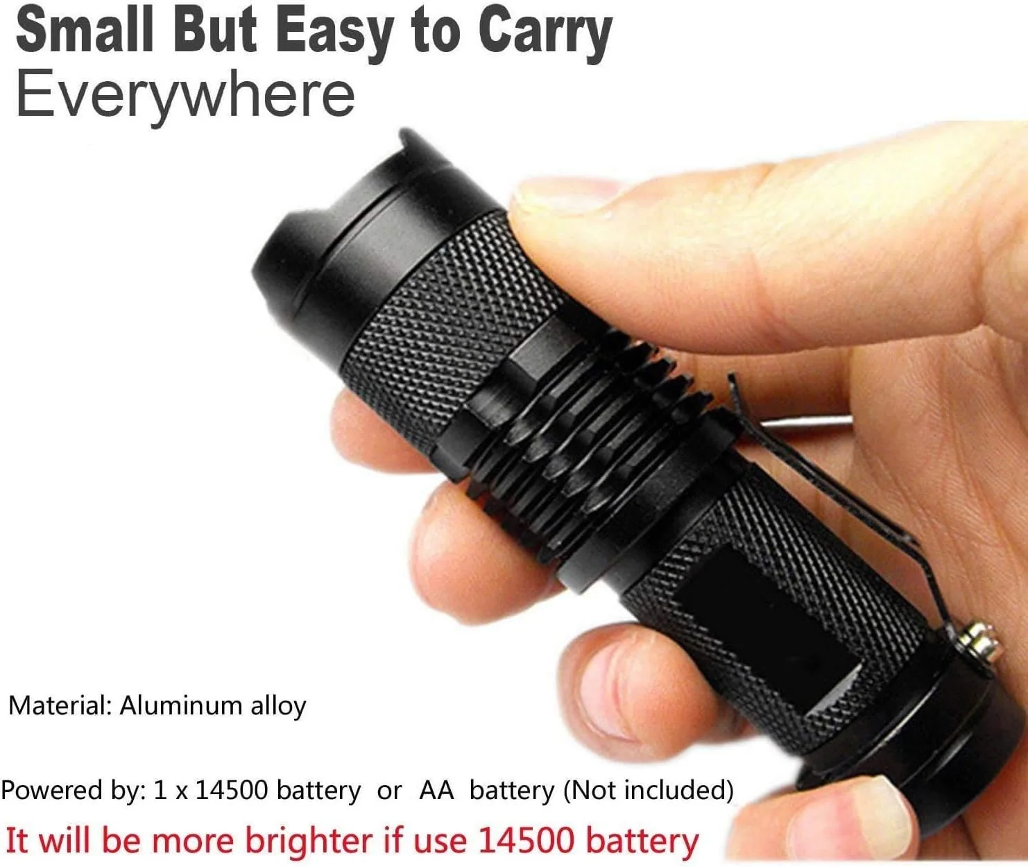 Ліхтар LED з червоним світлом, 10 штук, масштабований, водонепроникний, 1 режим освітлення, регульований фокус, фото №4