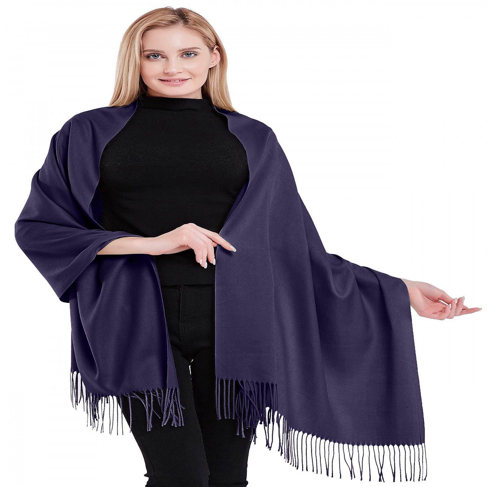 Пашмина CJ Apparel Однотонный дизайн, кашемировый шарф, фото №1